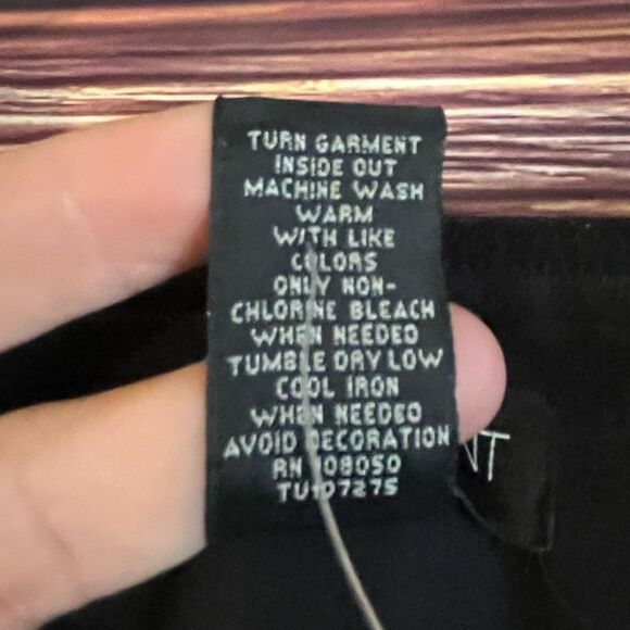 Lane Bryant Gold Trimmed Black Shirt. Size 18/20. - Picture 3 of 7